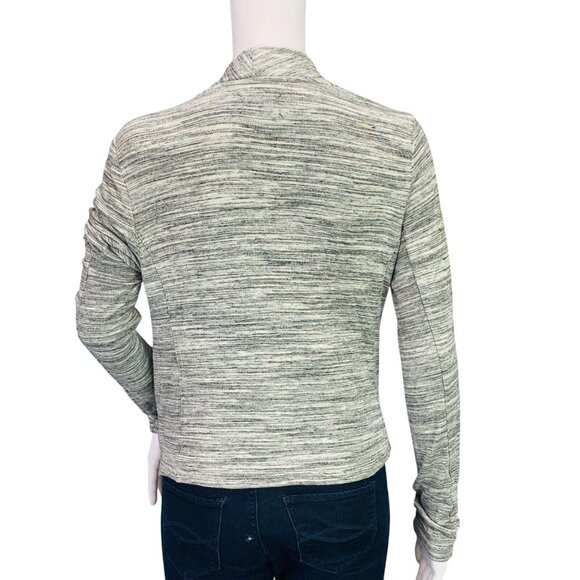 Loft | Lou & Grey Womens Asymmetric Zip Cardigan Melange Stretch Gray Size XS - Picture 8 of 13